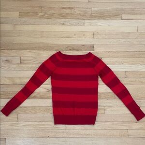 Club Monaco Red Striped Sweater
